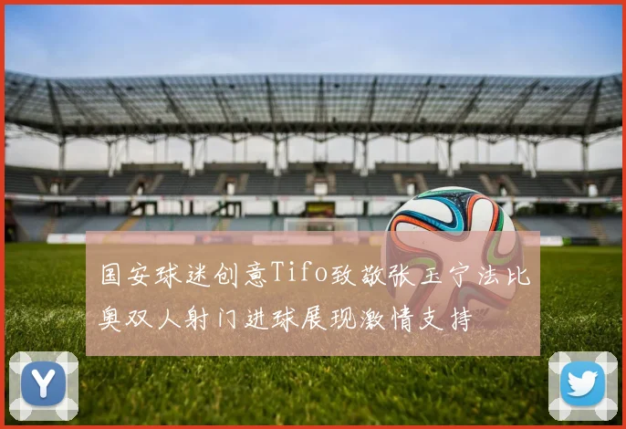 国安球迷创意Tifo致敬张玉宁法比奥双人射门进球展现激情支持